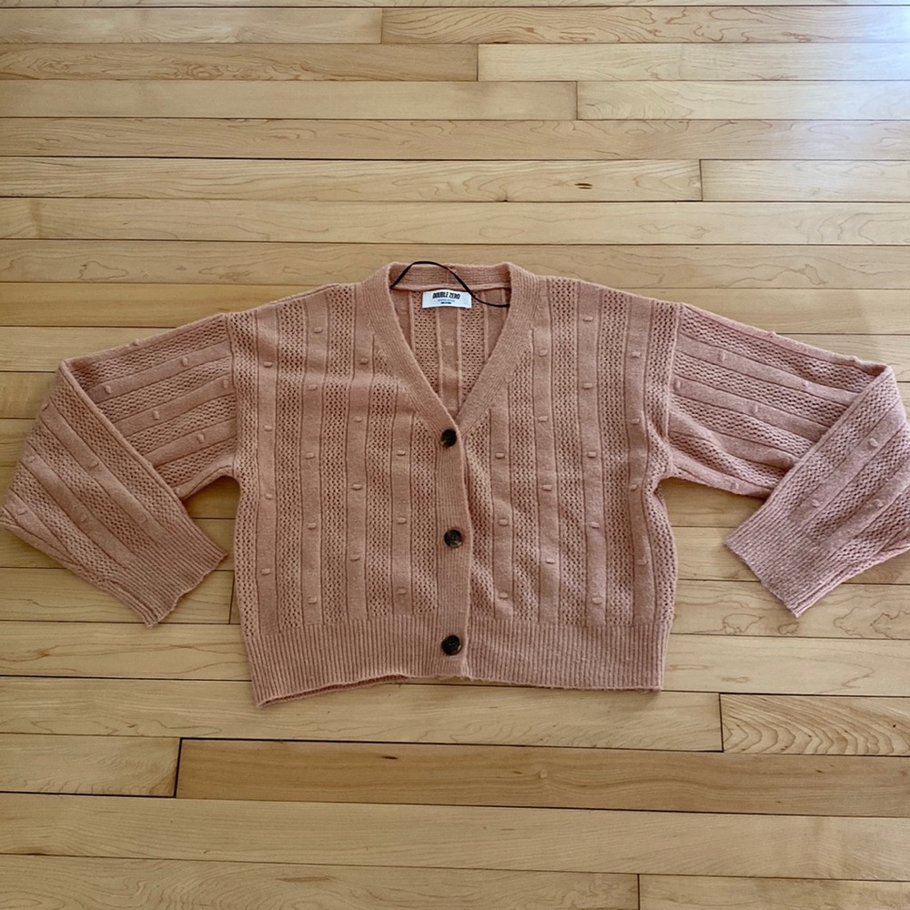 double zero pink cardigan